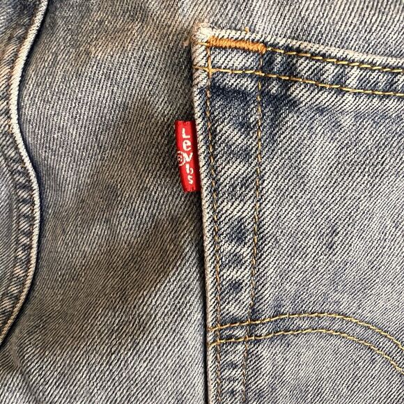 Men's Levi’s  505‎ Jeans Men’s 40x32 Straight Light  Wash Denim Zipper - Picture 4 of 8